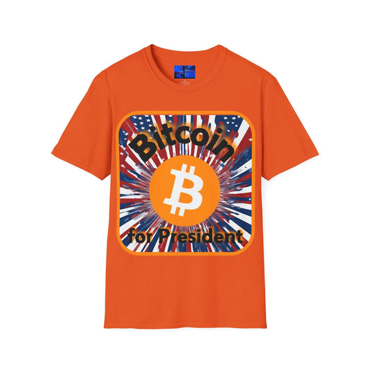 Bitcoin (BTC) for President USA LTcolors Unisex T-Shirt by cypherpunkgear – cypherpunkgear.com | Cypherpunk Merch