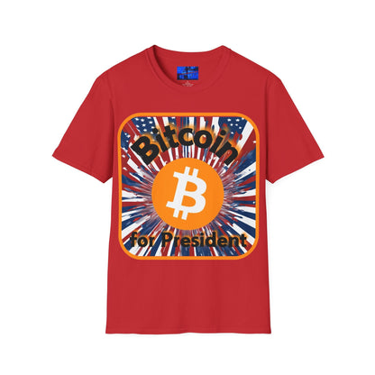 Bitcoin (BTC) for President USA LTcolors Unisex T-Shirt by cypherpunkgear – cypherpunkgear.com | Cypherpunk Merch