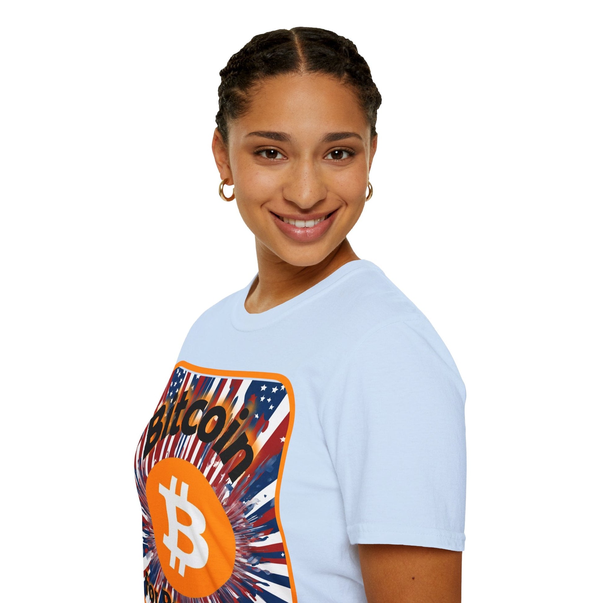 Bitcoin (BTC) for President USA LTcolors Unisex T-Shirt by cypherpunkgear – cypherpunkgear.com | Cypherpunk Merch