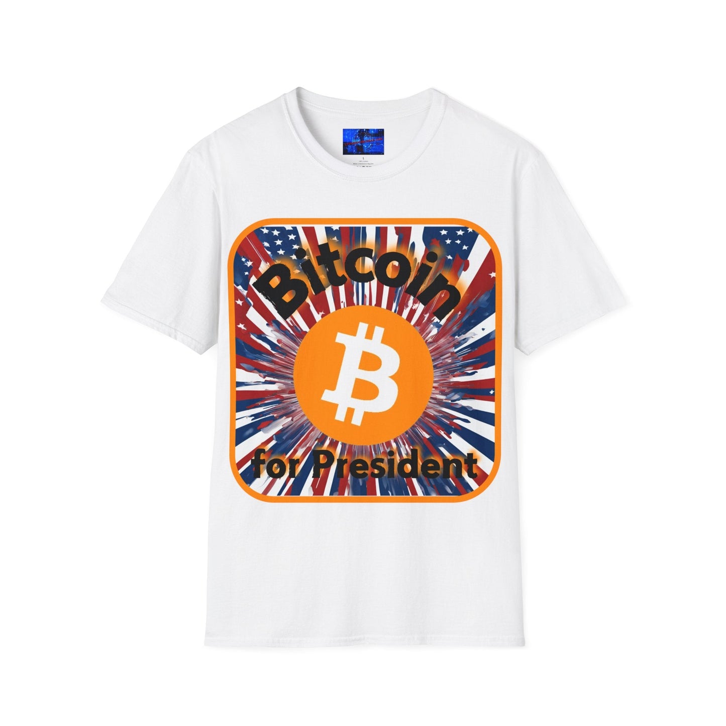 Bitcoin (BTC) for President USA LTcolors Unisex T-Shirt by cypherpunkgear – cypherpunkgear.com | Cypherpunk Merch