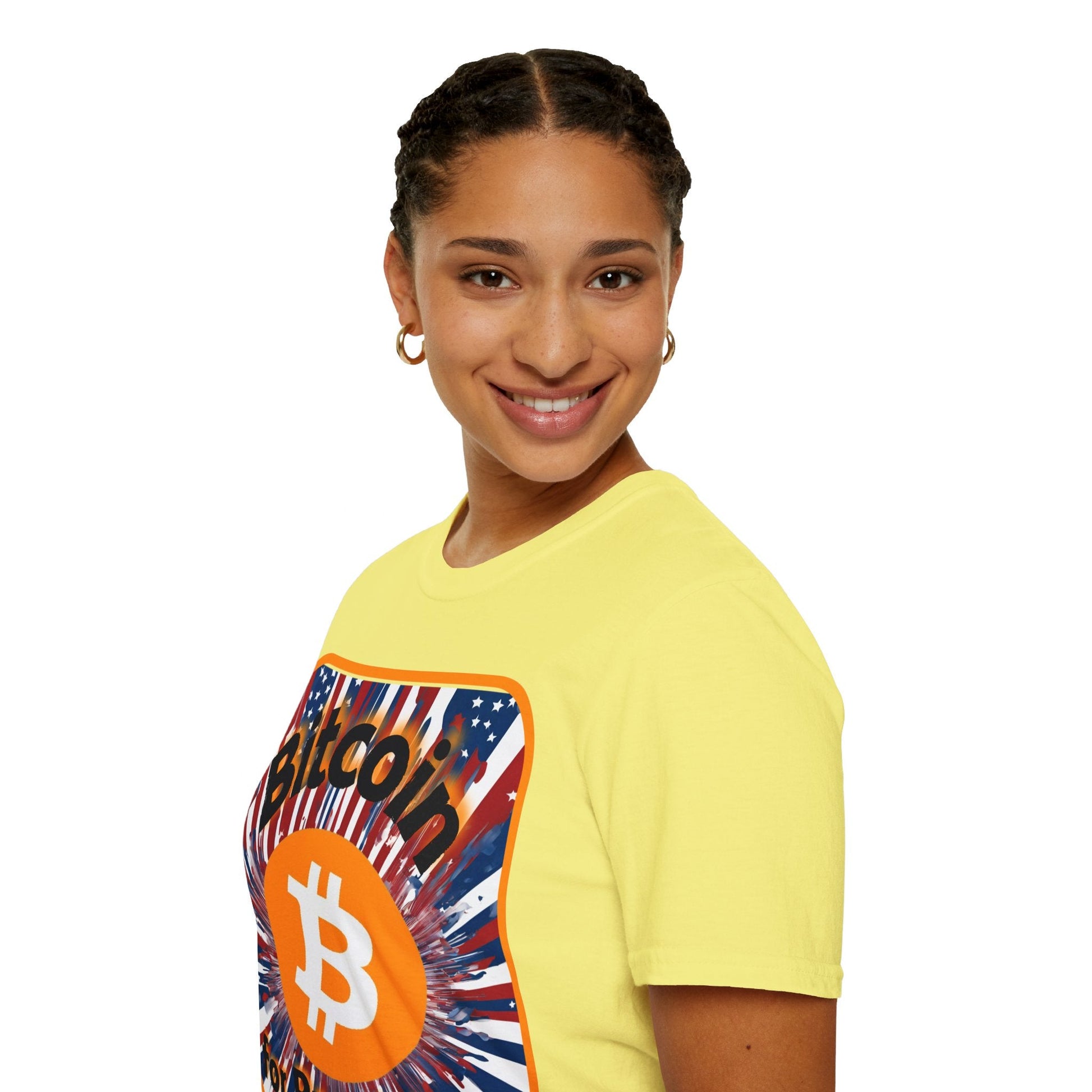 Bitcoin (BTC) for President USA LTcolors Unisex T-Shirt by cypherpunkgear – cypherpunkgear.com | Cypherpunk Merch