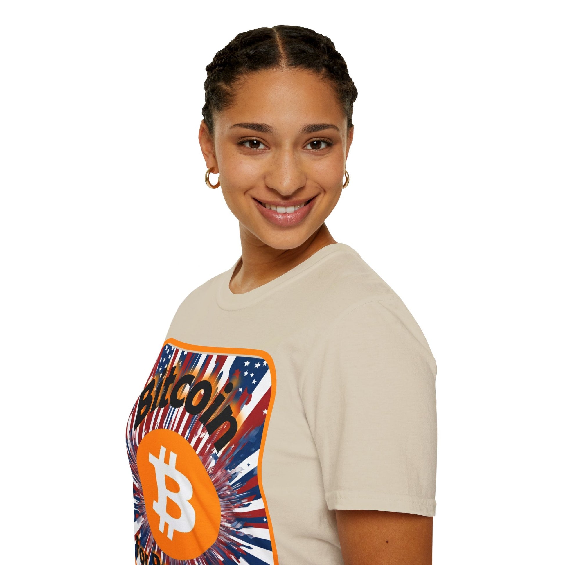 Bitcoin (BTC) for President USA LTcolors Unisex T-Shirt by cypherpunkgear – cypherpunkgear.com | Cypherpunk Merch