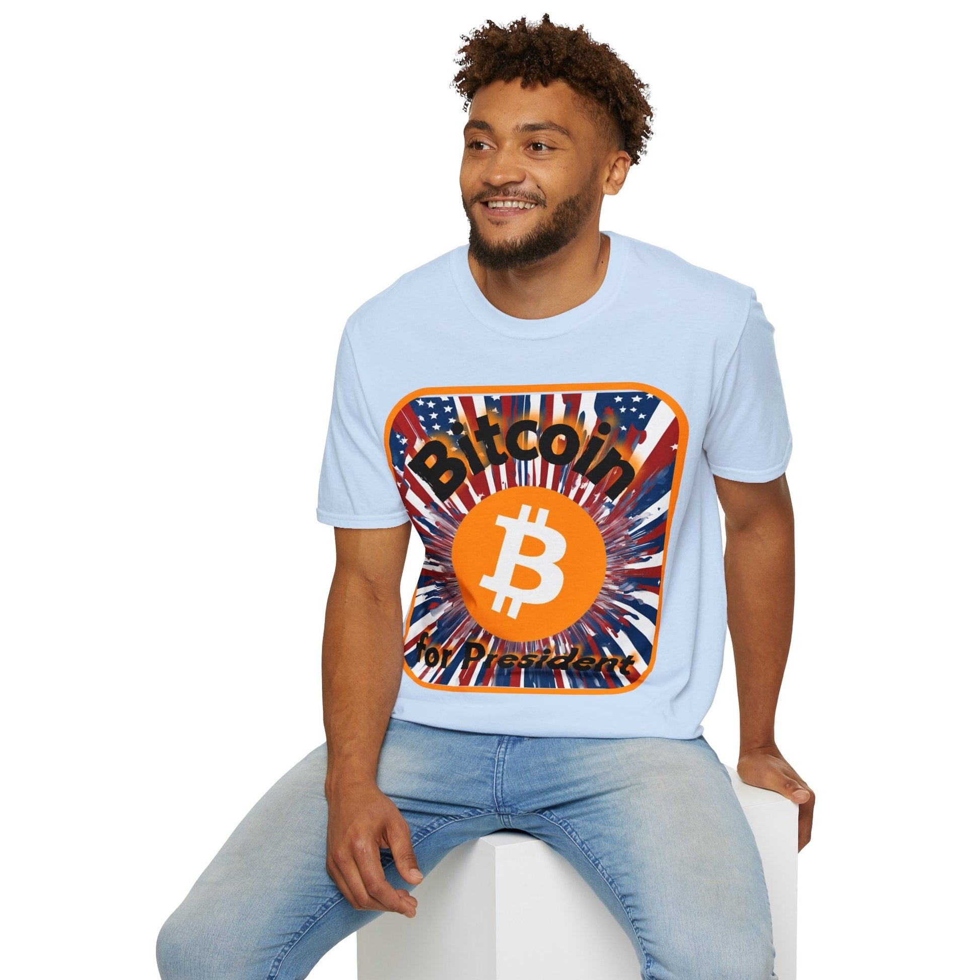 Bitcoin (BTC) for President USA LTcolors Unisex T-Shirt by cypherpunkgear – cypherpunkgear.com | Cypherpunk Merch