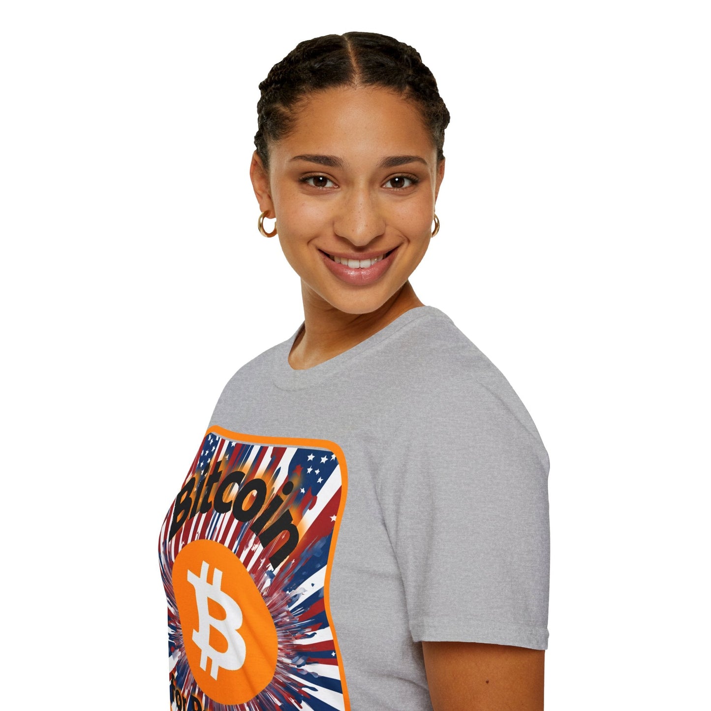 Bitcoin (BTC) for President USA LTcolors Unisex T-Shirt by cypherpunkgear – cypherpunkgear.com | Cypherpunk Merch