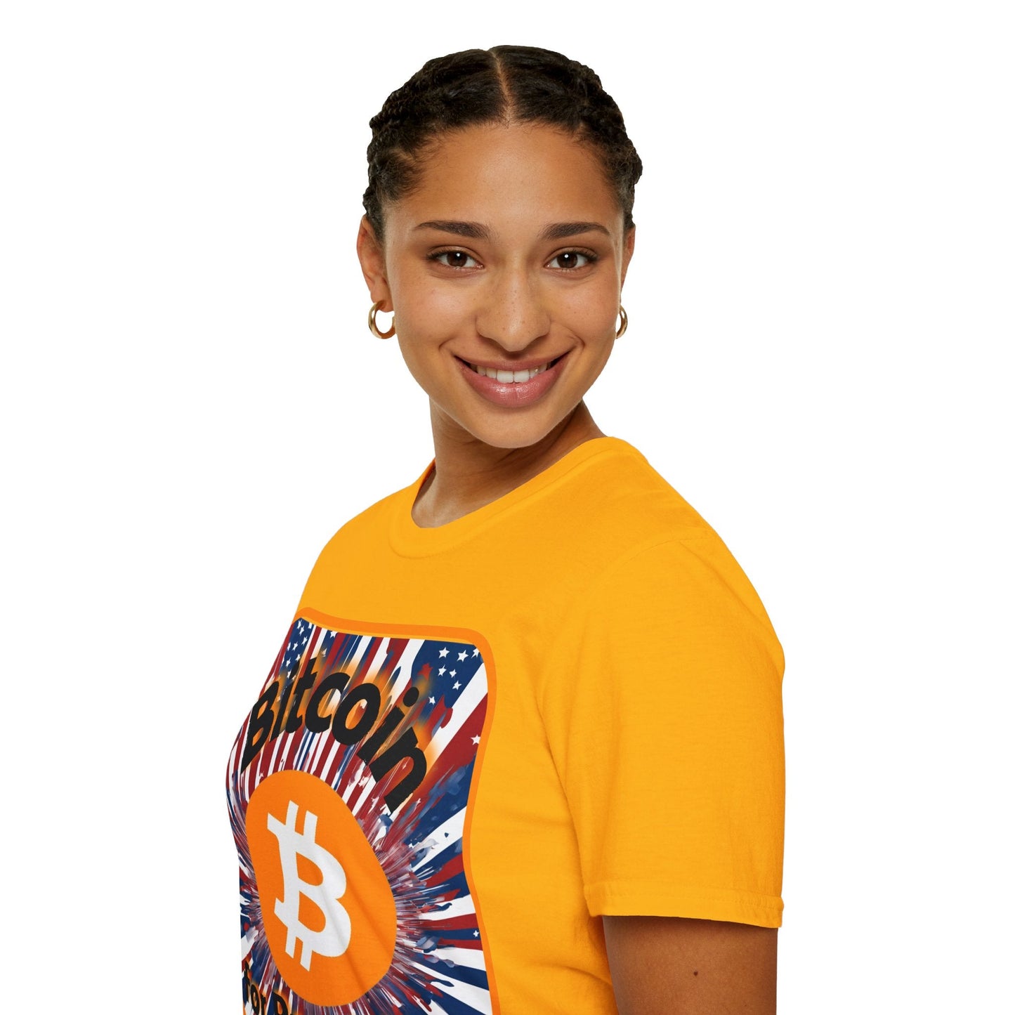 Bitcoin (BTC) for President USA LTcolors Unisex T-Shirt by cypherpunkgear – cypherpunkgear.com | Cypherpunk Merch
