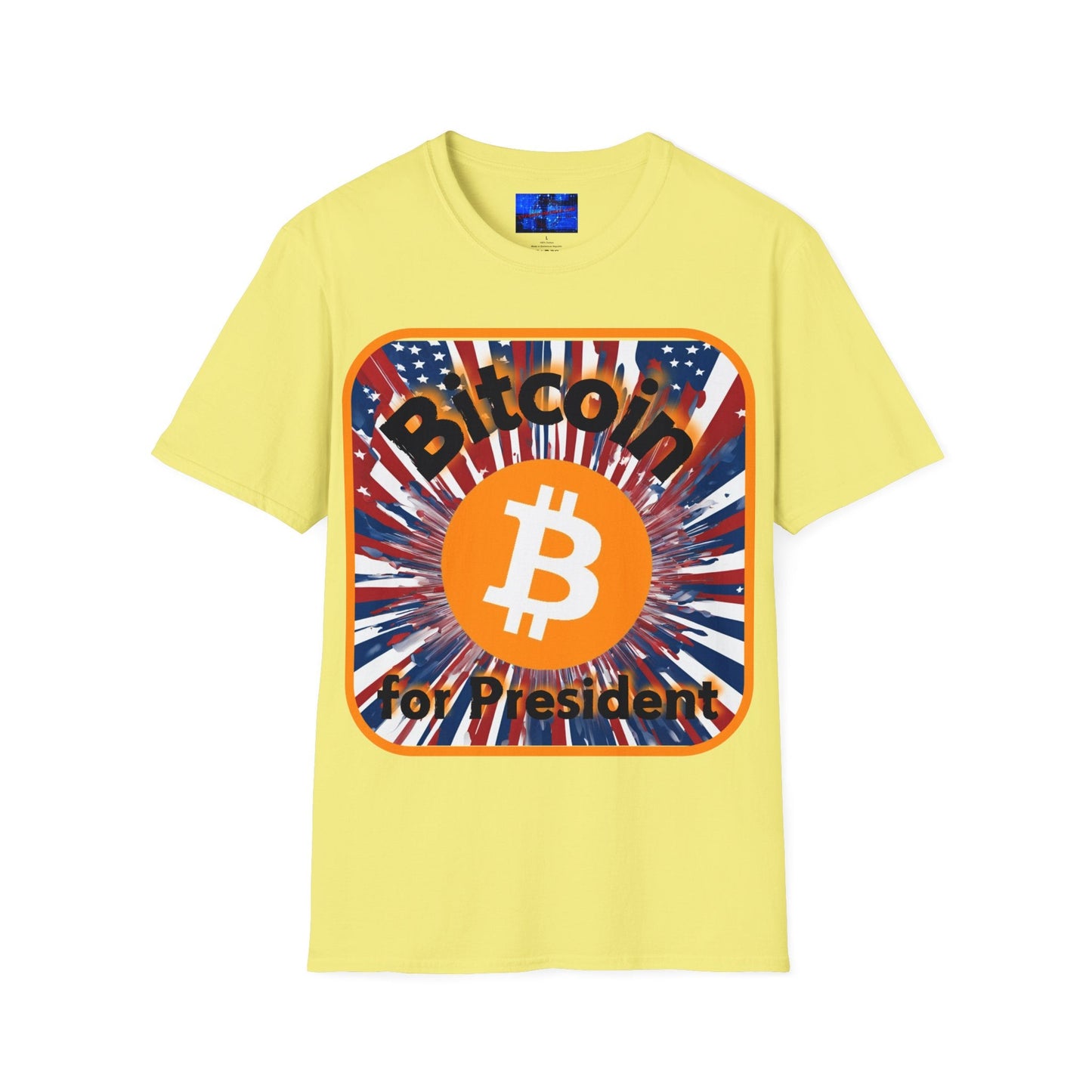 Bitcoin (BTC) for President USA LTcolors Unisex T-Shirt by cypherpunkgear – cypherpunkgear.com | Cypherpunk Merch