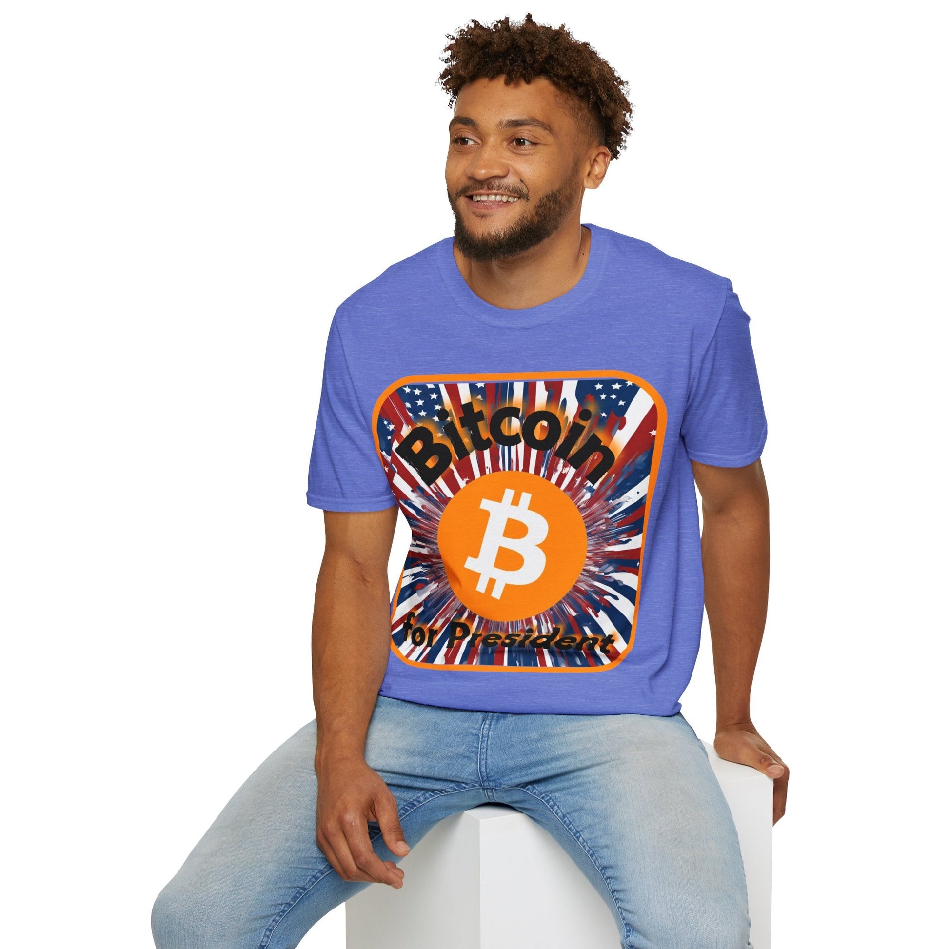 Bitcoin (BTC) for President USA LTcolors Unisex T-Shirt by cypherpunkgear – cypherpunkgear.com | Cypherpunk Merch
