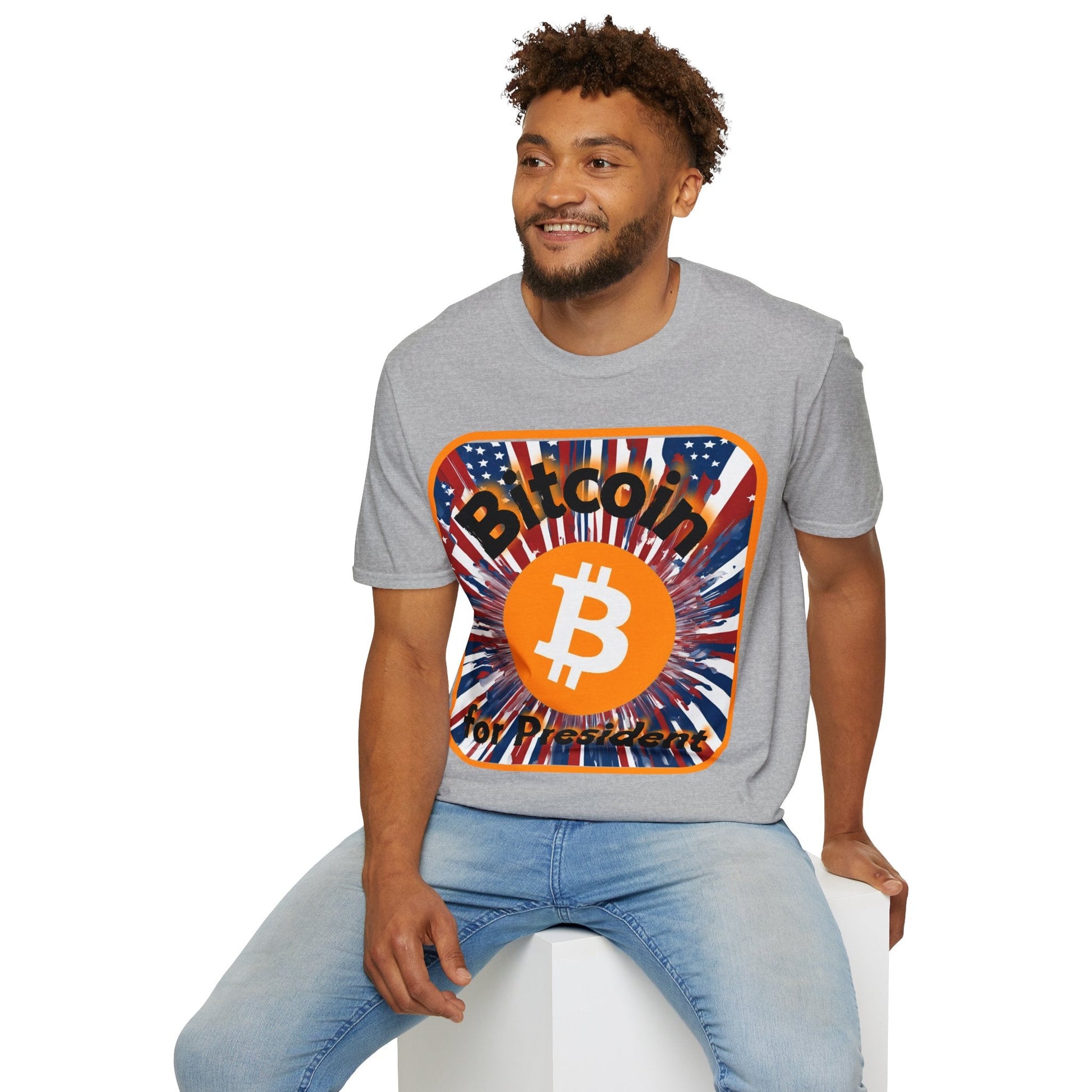 Bitcoin (BTC) for President USA LTcolors Unisex T-Shirt by cypherpunkgear – cypherpunkgear.com | Cypherpunk Merch