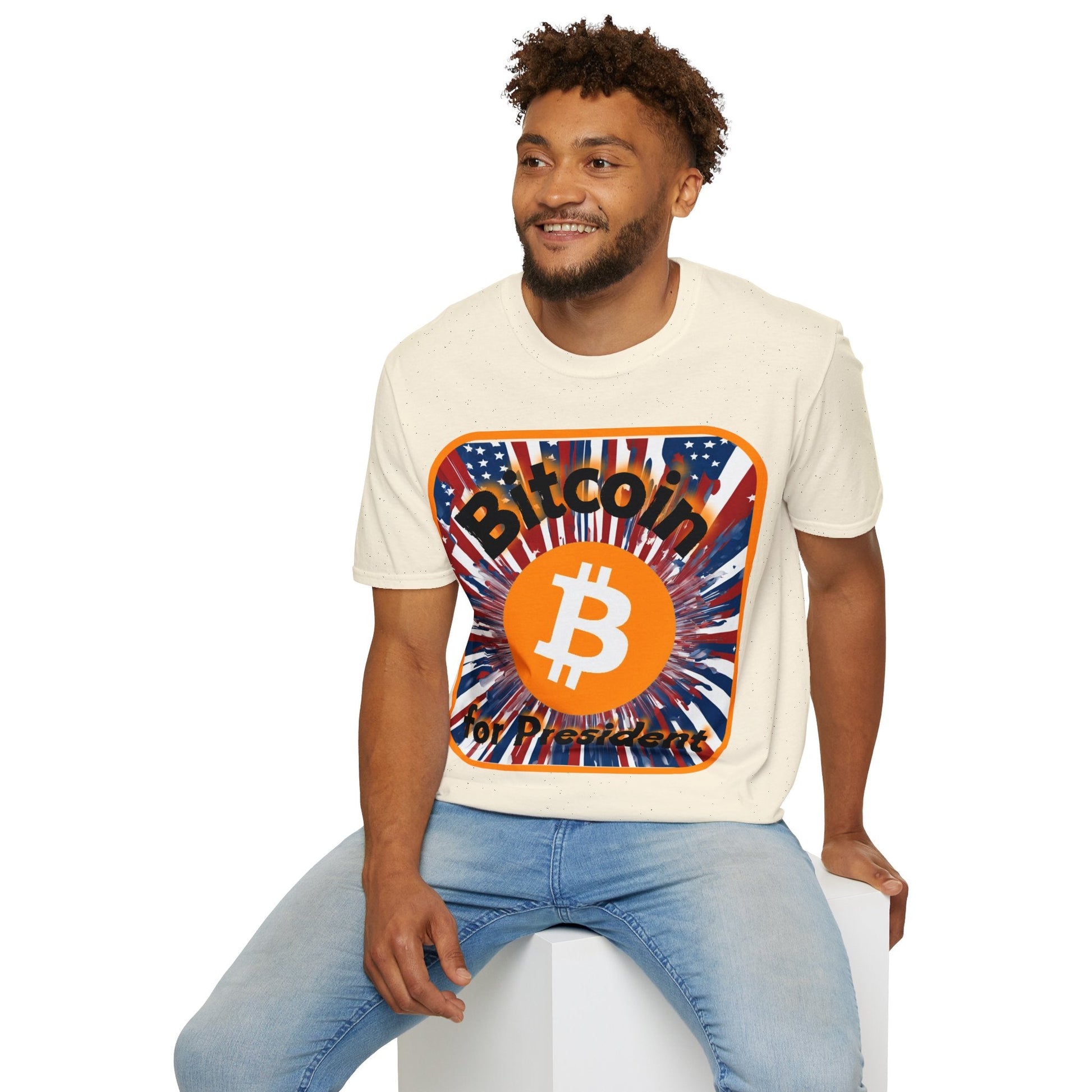 Bitcoin (BTC) for President USA LTcolors Unisex T-Shirt by cypherpunkgear – cypherpunkgear.com | Cypherpunk Merch