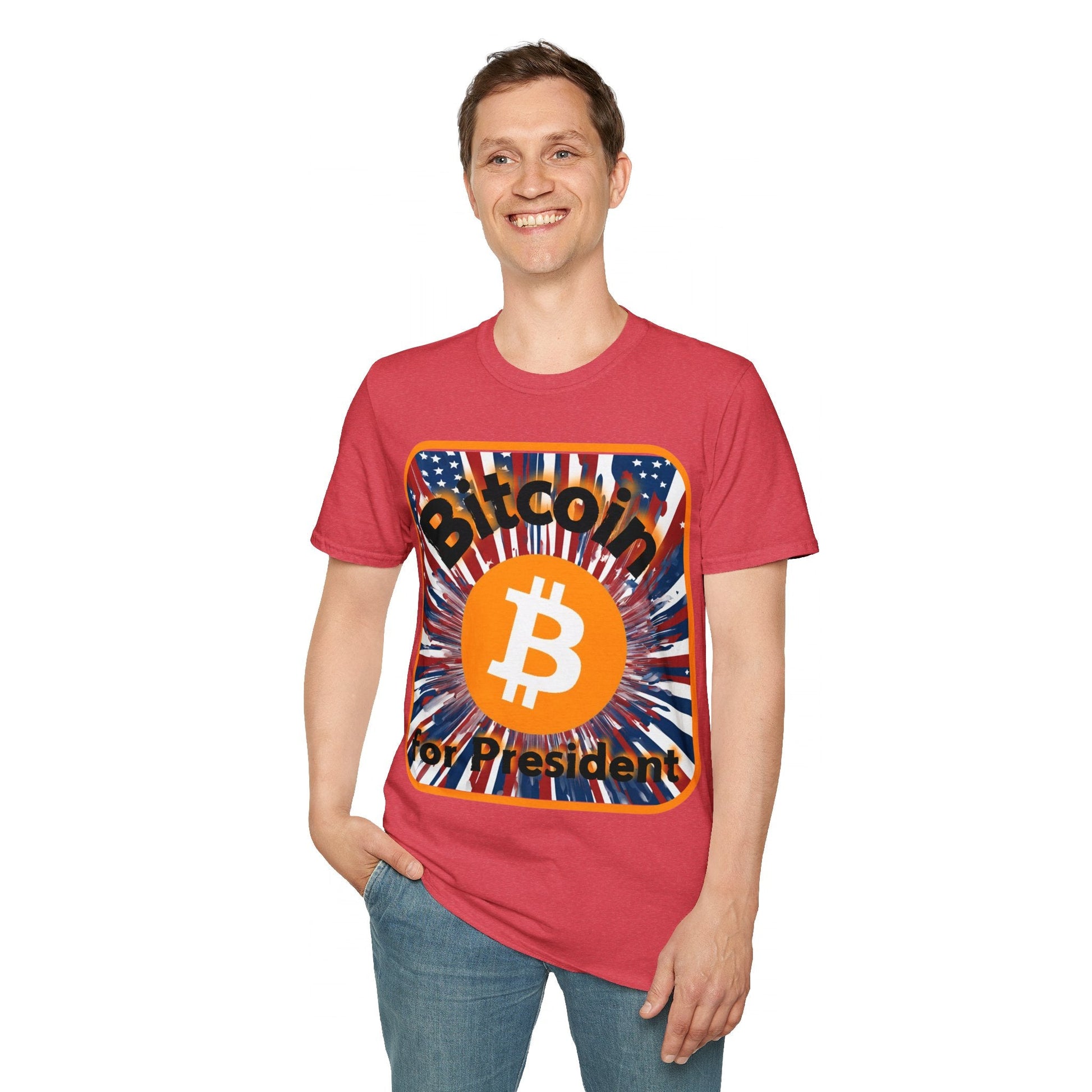 Bitcoin (BTC) for President USA LTcolors Unisex T-Shirt by cypherpunkgear – cypherpunkgear.com | Cypherpunk Merch