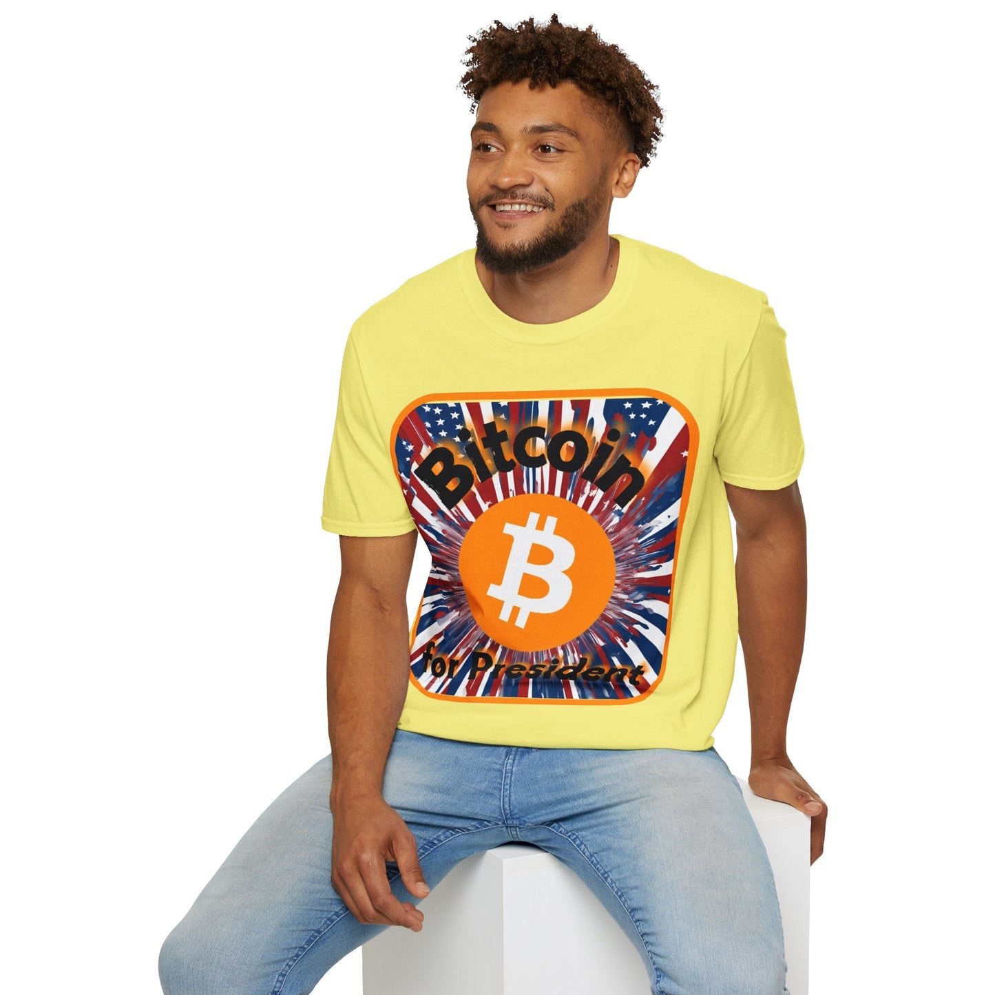 Bitcoin (BTC) for President USA LTcolors Unisex T-Shirt by cypherpunkgear – cypherpunkgear.com | Cypherpunk Merch