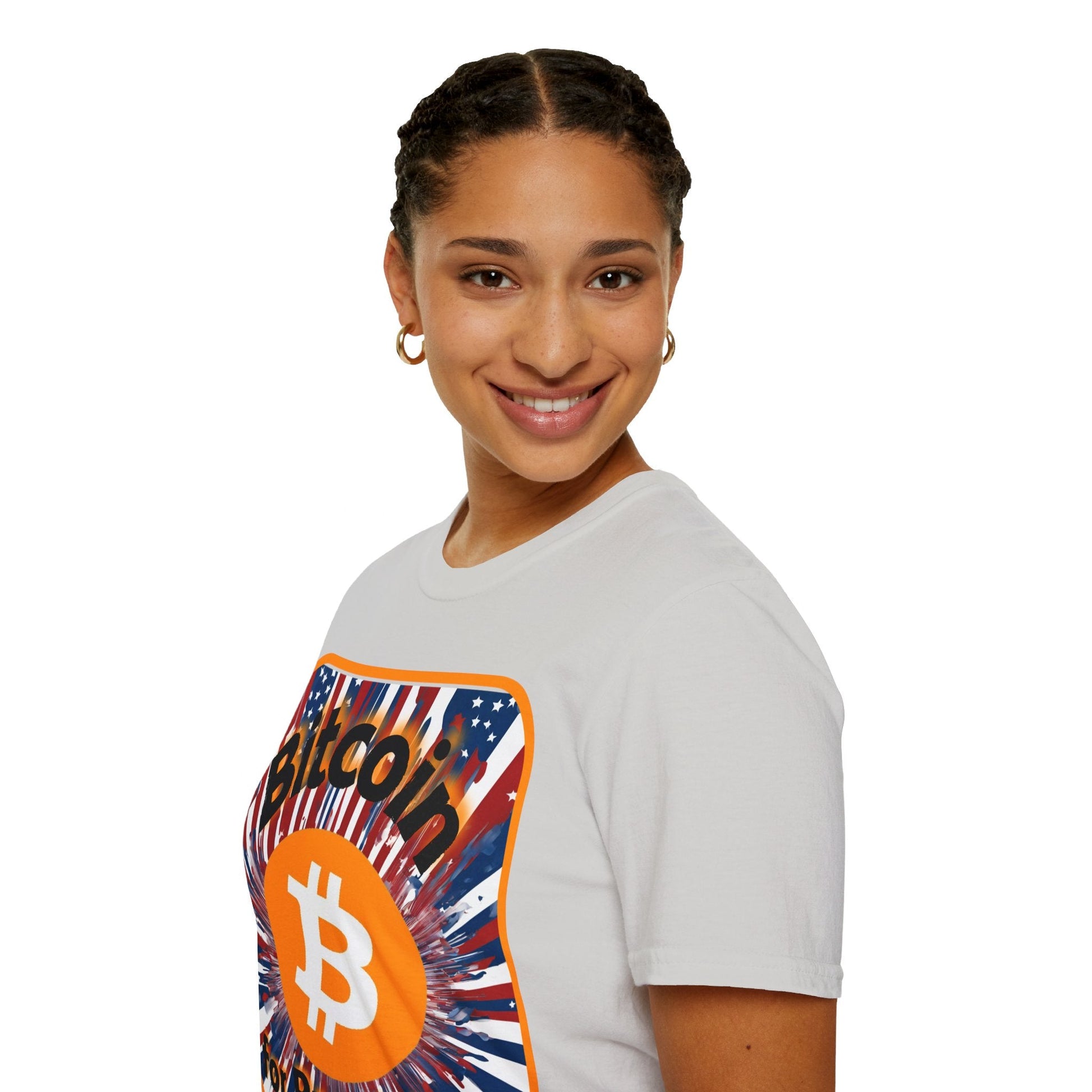 Bitcoin (BTC) for President USA LTcolors Unisex T-Shirt by cypherpunkgear – cypherpunkgear.com | Cypherpunk Merch