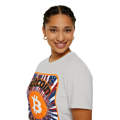 Bitcoin (BTC) for President USA LTcolors Unisex T-Shirt by cypherpunkgear – cypherpunkgear.com | Cypherpunk Merch