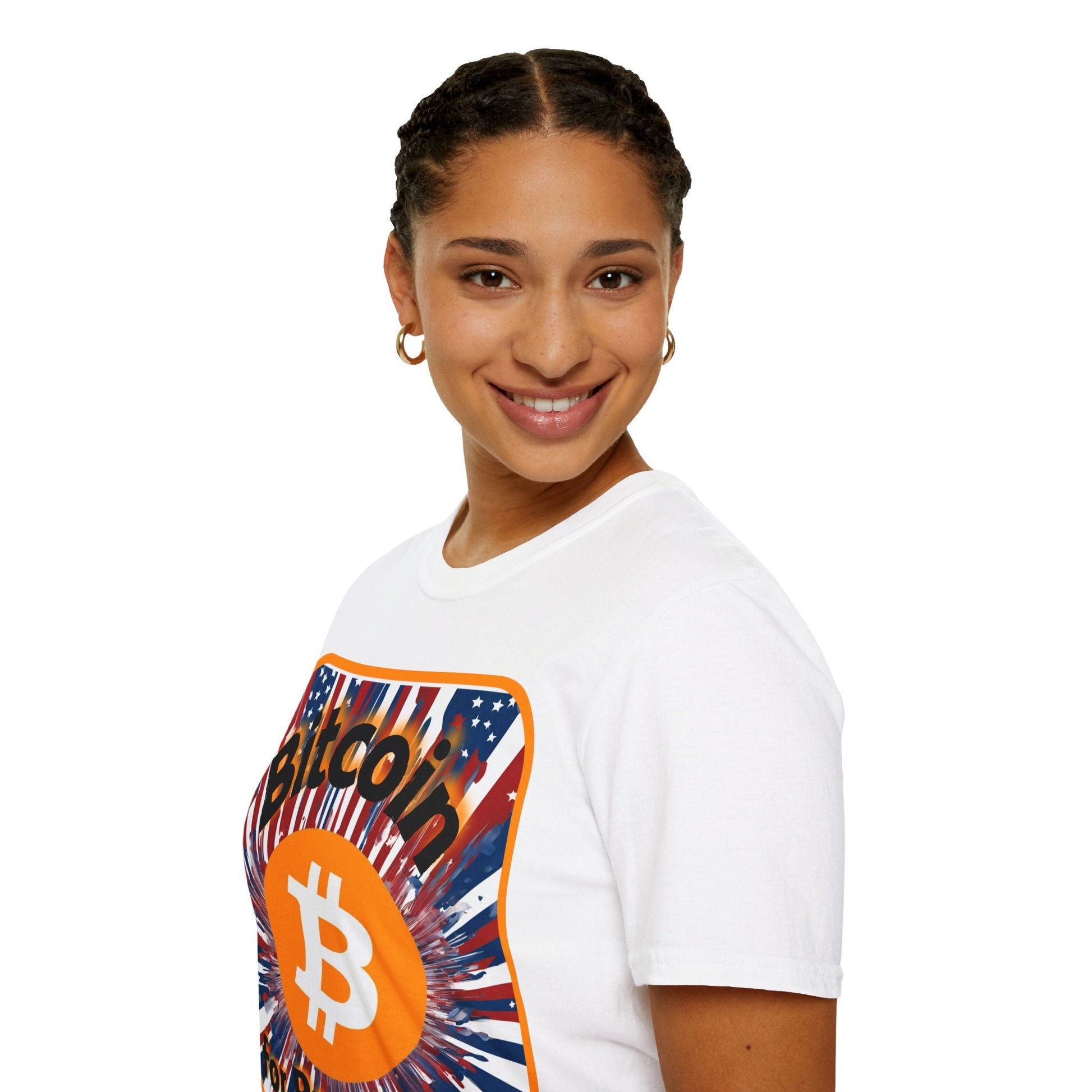 Bitcoin (BTC) for President USA LTcolors Unisex T-Shirt by cypherpunkgear – cypherpunkgear.com | Cypherpunk Merch