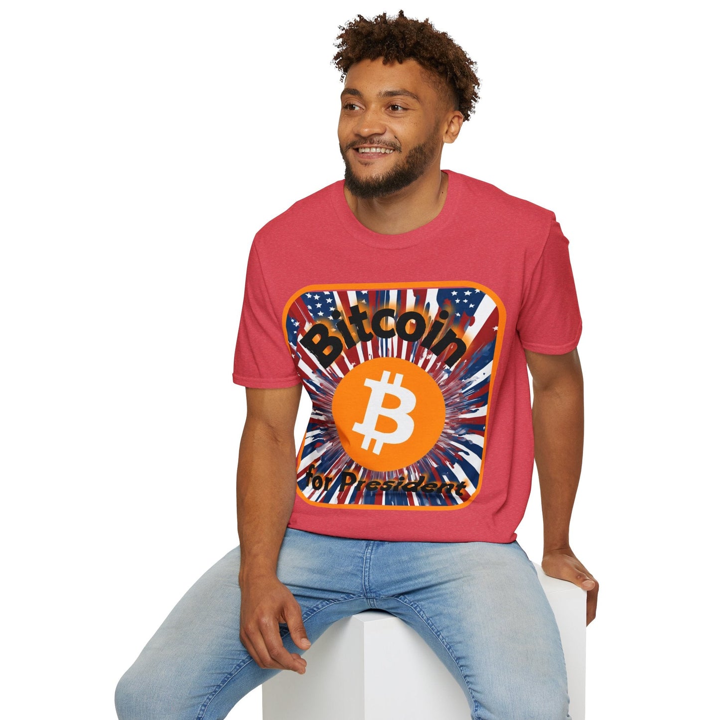 Bitcoin (BTC) for President USA LTcolors Unisex T-Shirt by cypherpunkgear – cypherpunkgear.com | Cypherpunk Merch