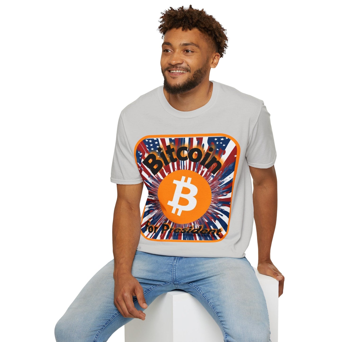 Bitcoin (BTC) for President USA LTcolors Unisex T-Shirt by cypherpunkgear – cypherpunkgear.com | Cypherpunk Merch