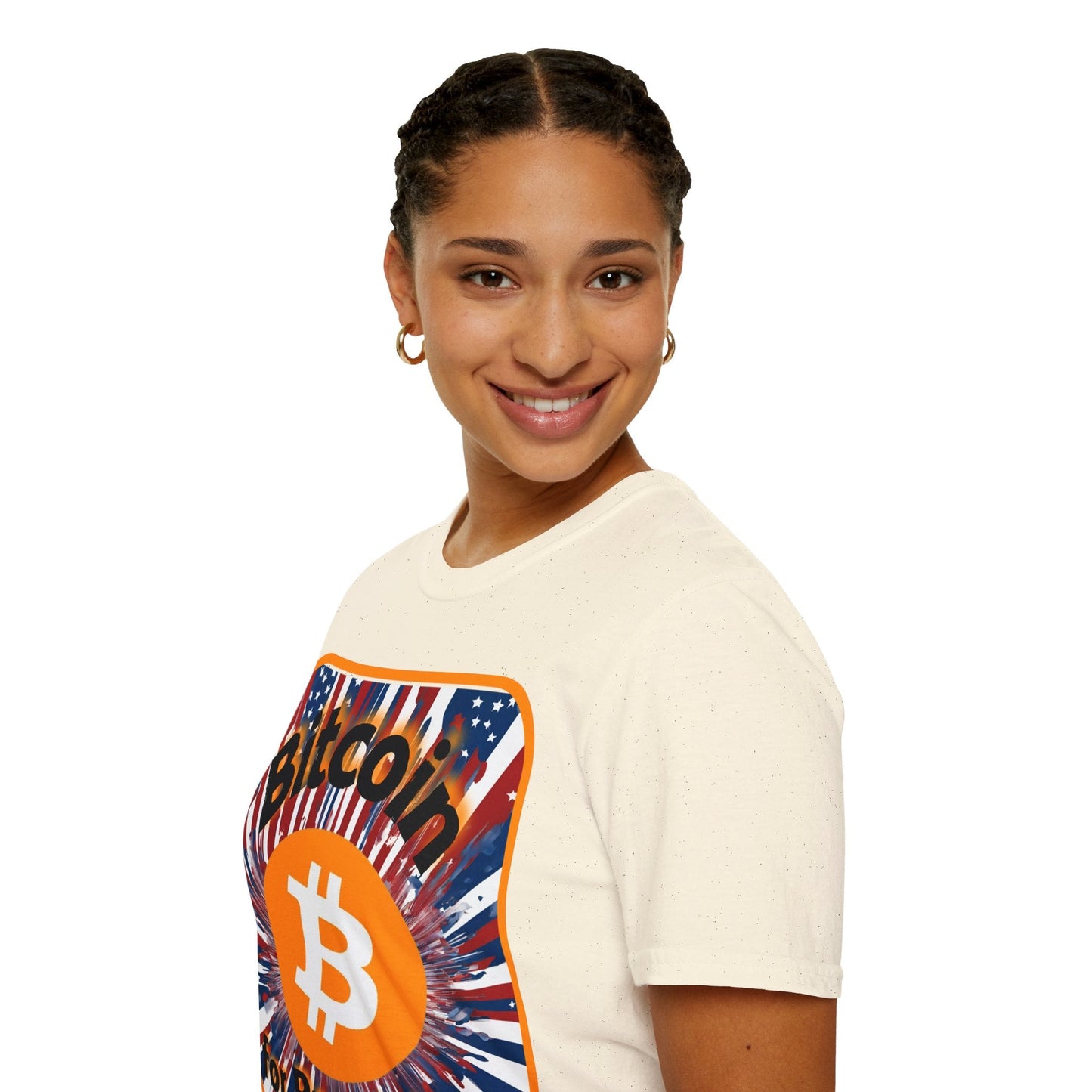 Bitcoin (BTC) for President USA LTcolors Unisex T-Shirt by cypherpunkgear – cypherpunkgear.com | Cypherpunk Merch