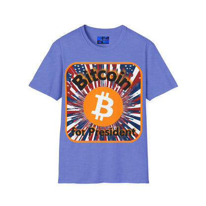 Bitcoin (BTC) for President USA LTcolors Unisex T-Shirt by cypherpunkgear – cypherpunkgear.com | Cypherpunk Merch