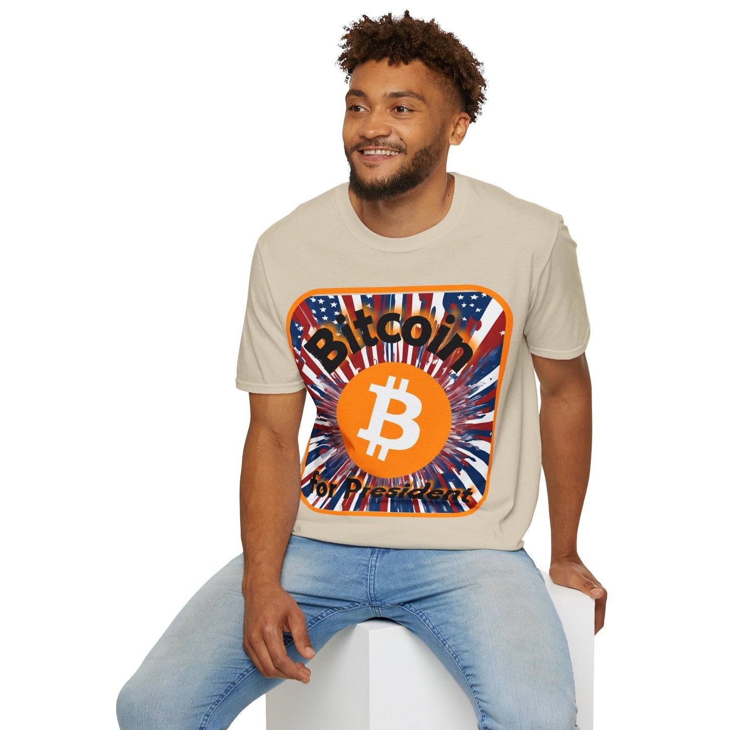 Bitcoin (BTC) for President USA LTcolors Unisex T-Shirt by cypherpunkgear – cypherpunkgear.com | Cypherpunk Merch