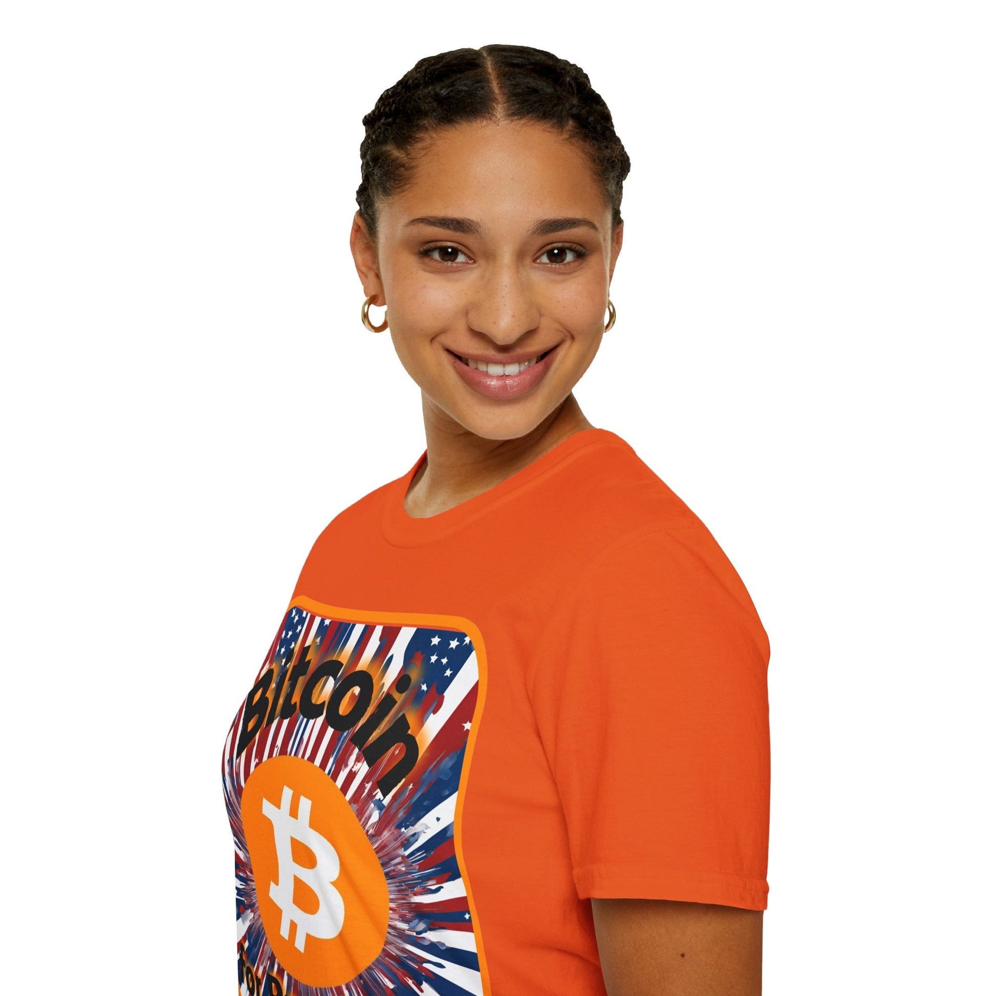 Bitcoin (BTC) for President USA LTcolors Unisex T-Shirt by cypherpunkgear – cypherpunkgear.com | Cypherpunk Merch