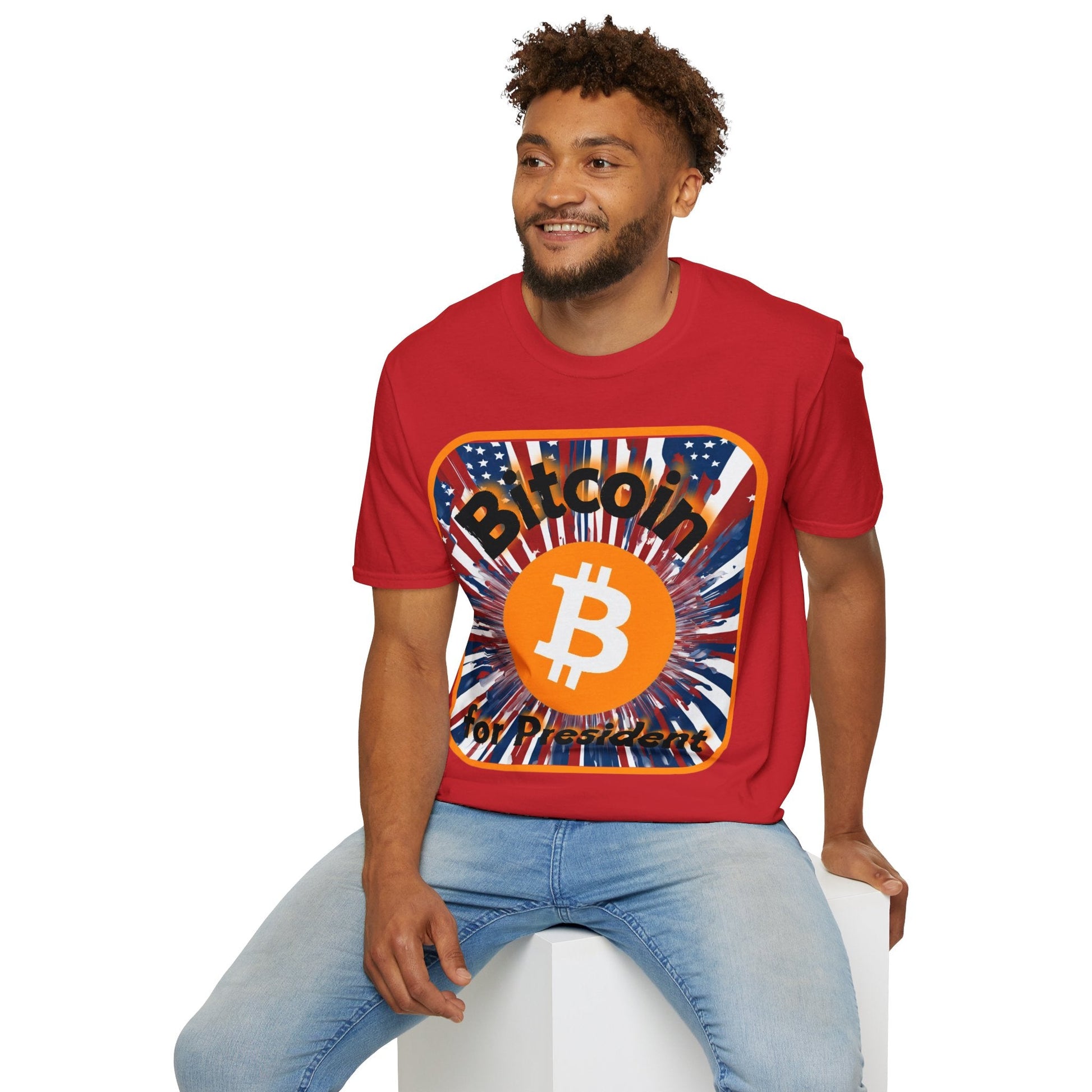 Bitcoin (BTC) for President USA LTcolors Unisex T-Shirt by cypherpunkgear – cypherpunkgear.com | Cypherpunk Merch