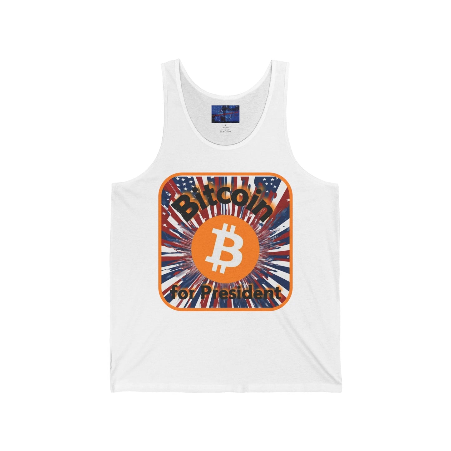 Bitcoin (BTC) for President USA Unisex Jersey Tank Top by cypherpunkgear – cypherpunkgear.com | Cypherpunk Merch