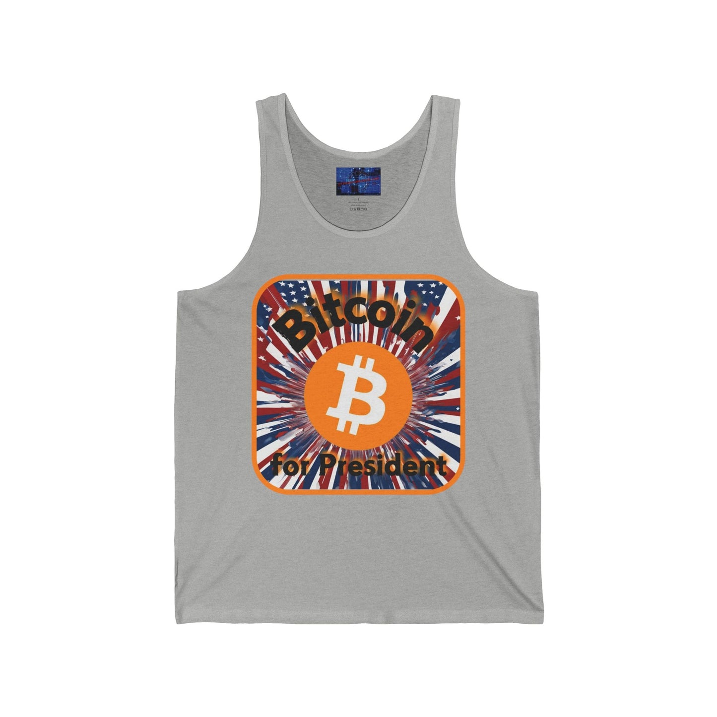 Bitcoin (BTC) for President USA Unisex Jersey Tank Top by cypherpunkgear – cypherpunkgear.com | Cypherpunk Merch