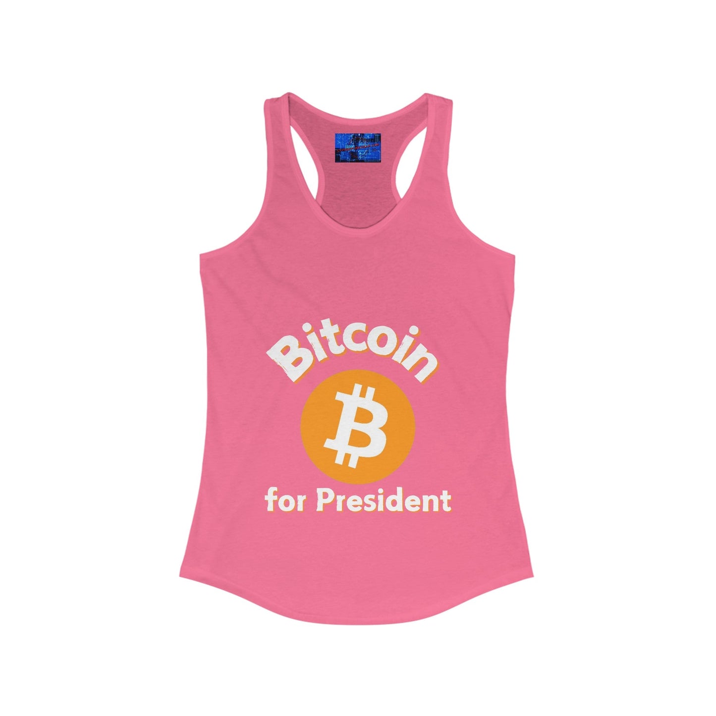Bitcoin (BTC) for President Women's Racerback Tank Top by cypherpunkgear – cypherpunkgear.com | Cypherpunk Merch