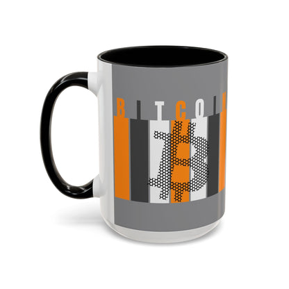 Bitcoin (BTC) Freedom Accent Mug by cypherpunkgear – cypherpunkgear.com | Cypherpunk Merch