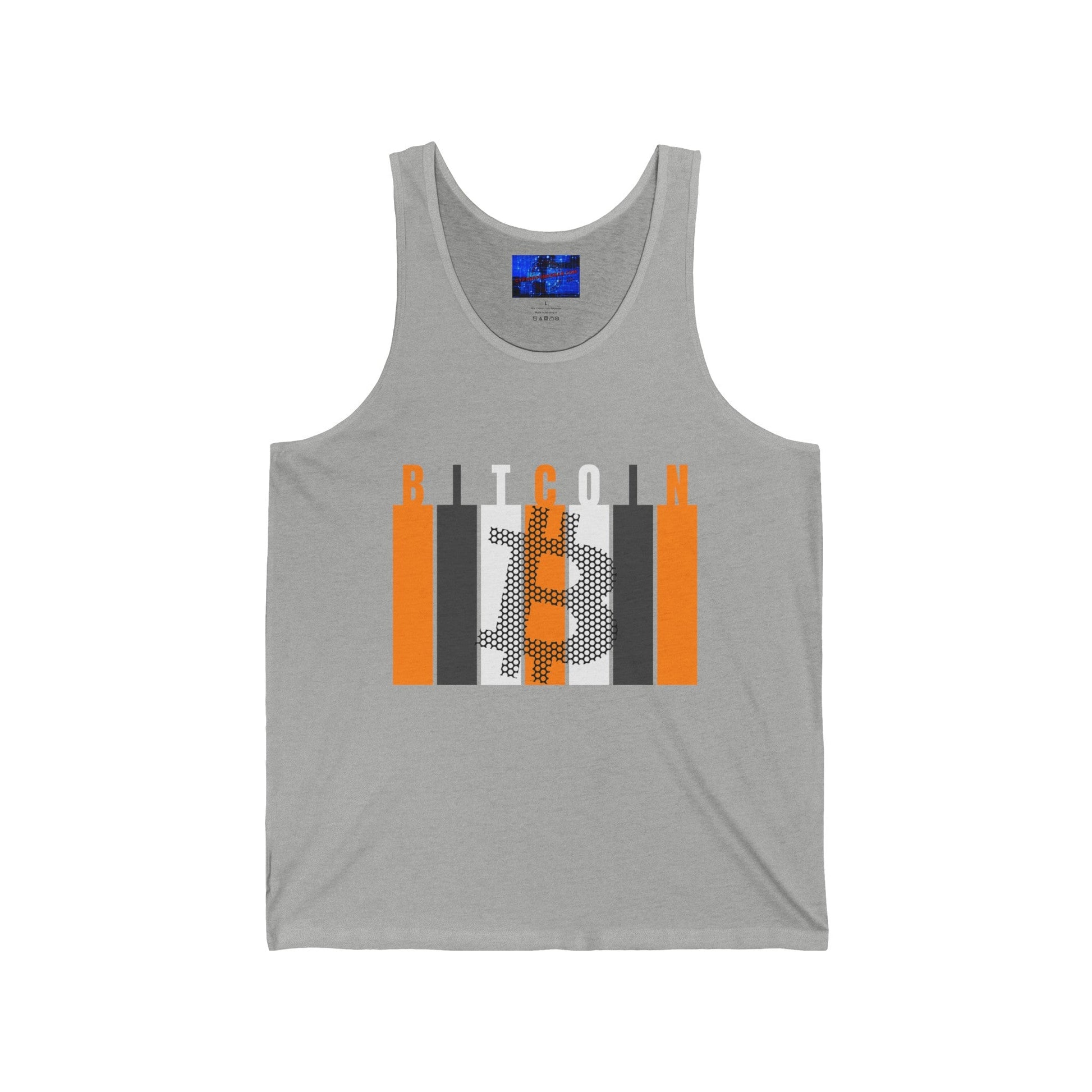 Bitcoin (BTC) Freedom Unisex Jersey Tank Top by cypherpunkgear – cypherpunkgear.com | Cypherpunk Merch