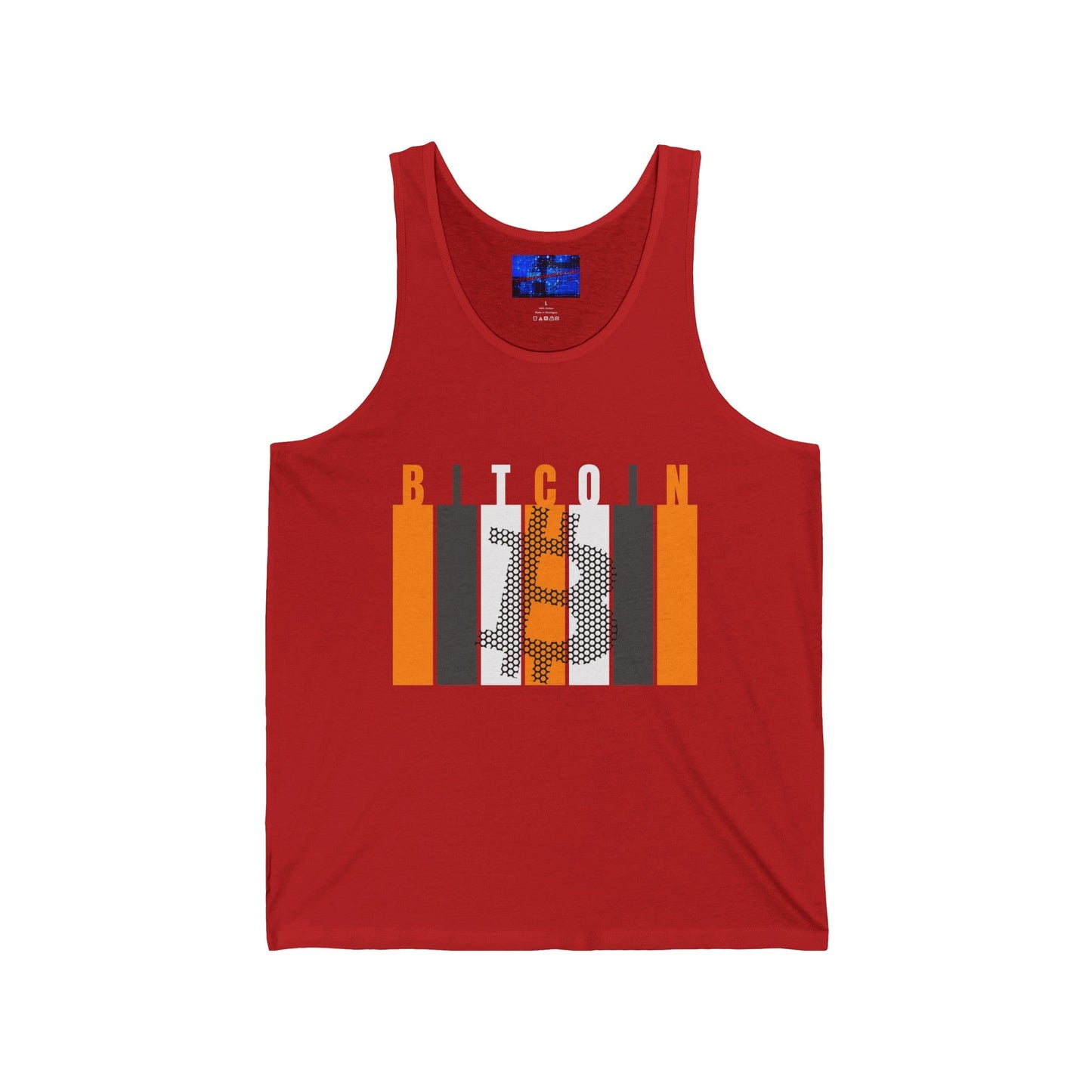 Bitcoin (BTC) Freedom Unisex Jersey Tank Top by cypherpunkgear – cypherpunkgear.com | Cypherpunk Merch
