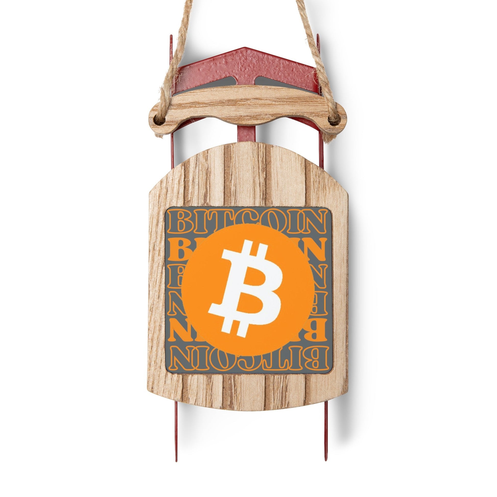 Bitcoin (BTC) Sled Ornament by cypherpunkgear – cypherpunkgear.com | Cypherpunk Merch