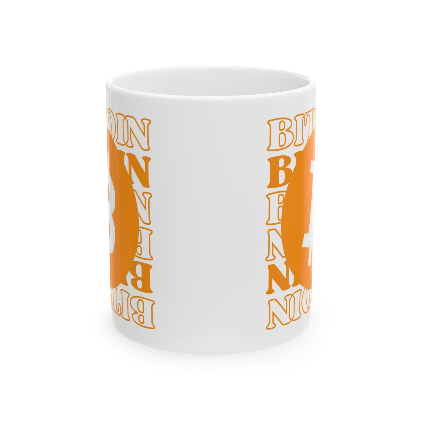 Bitcoin (BTC) White Mug by cypherpunkgear – cypherpunkgear.com | Cypherpunk Merch