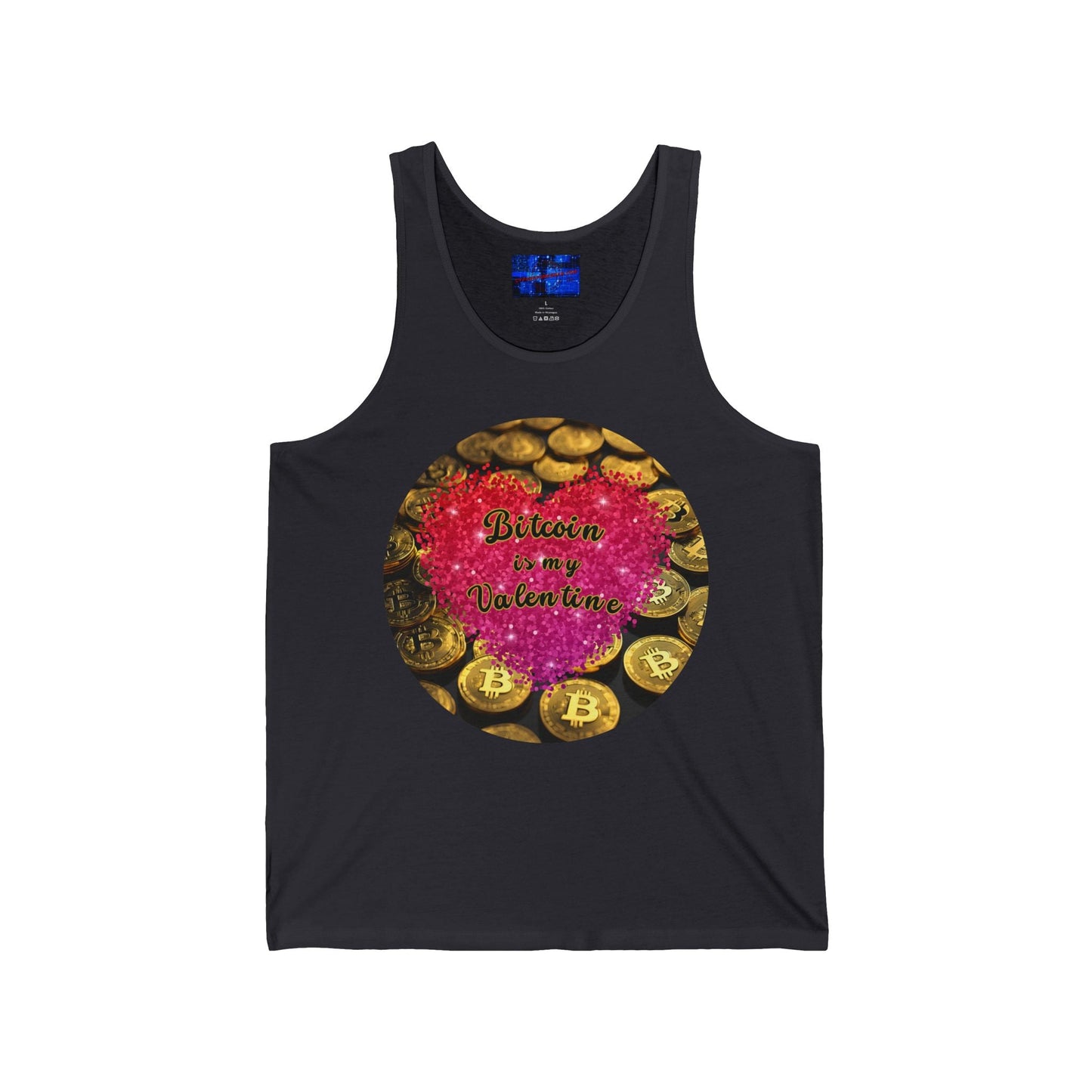 Bitcoin is My Valentine Unisex Jersey Tank Top by cypherpunkgear – cypherpunkgear.com | Cypherpunk Merch