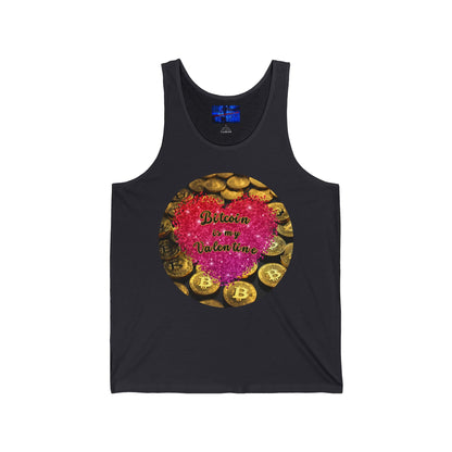 Bitcoin is My Valentine Unisex Jersey Tank Top by cypherpunkgear – cypherpunkgear.com | Cypherpunk Merch