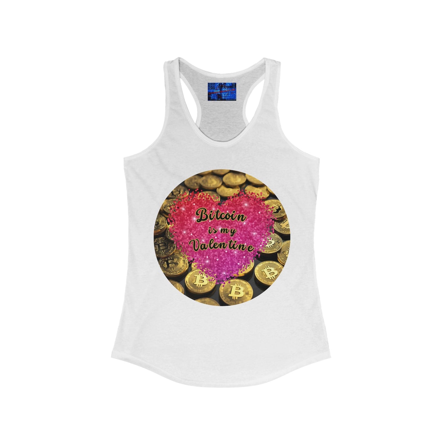 Bitcoin is My Valentine Women's Racerback Tank Top by cypherpunkgear – cypherpunkgear.com | Cypherpunk Merch
