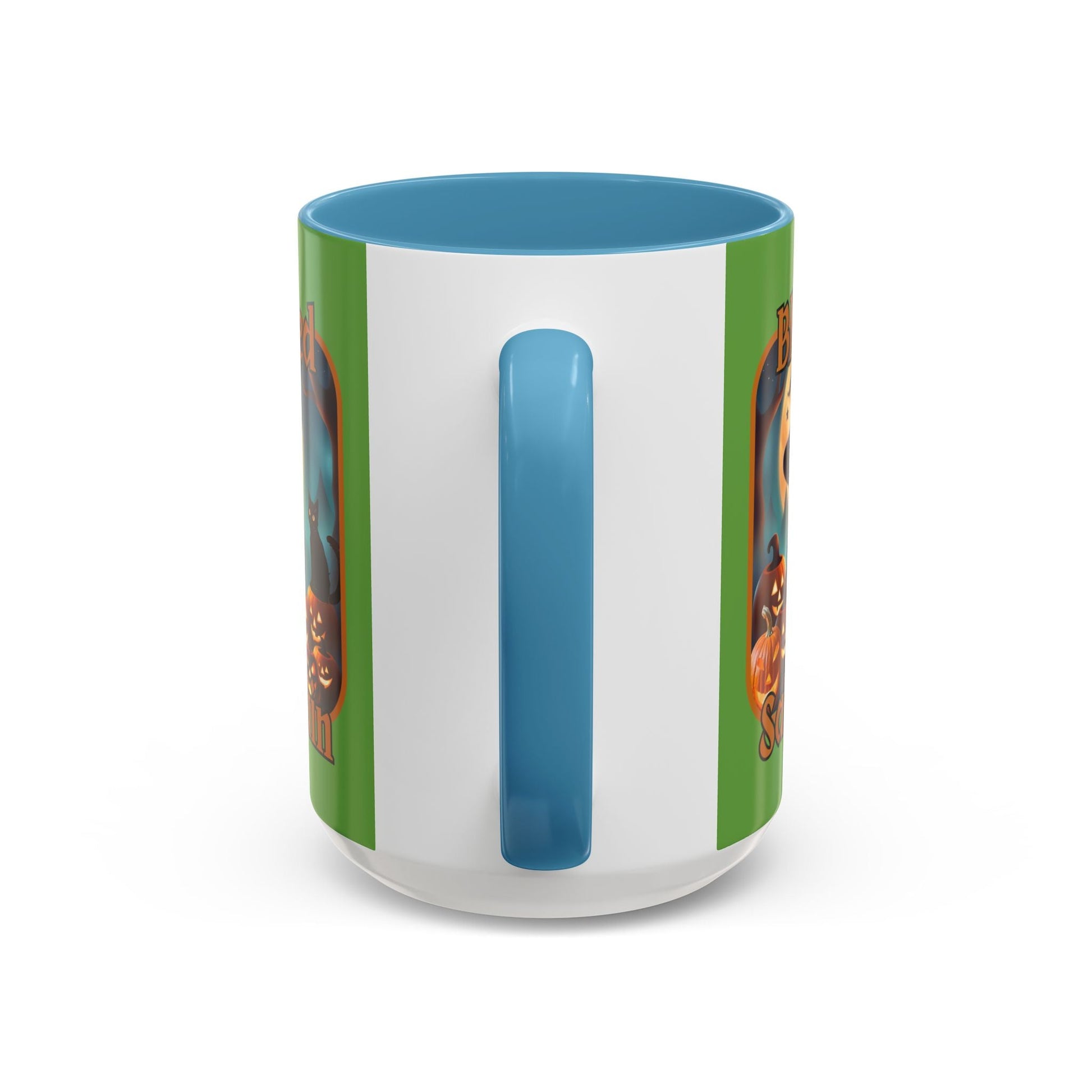 Blessed Samhain Cute Witch ORfont Accent Mug by cypherpunkgear – cypherpunkgear.com | Cypherpunk Merch