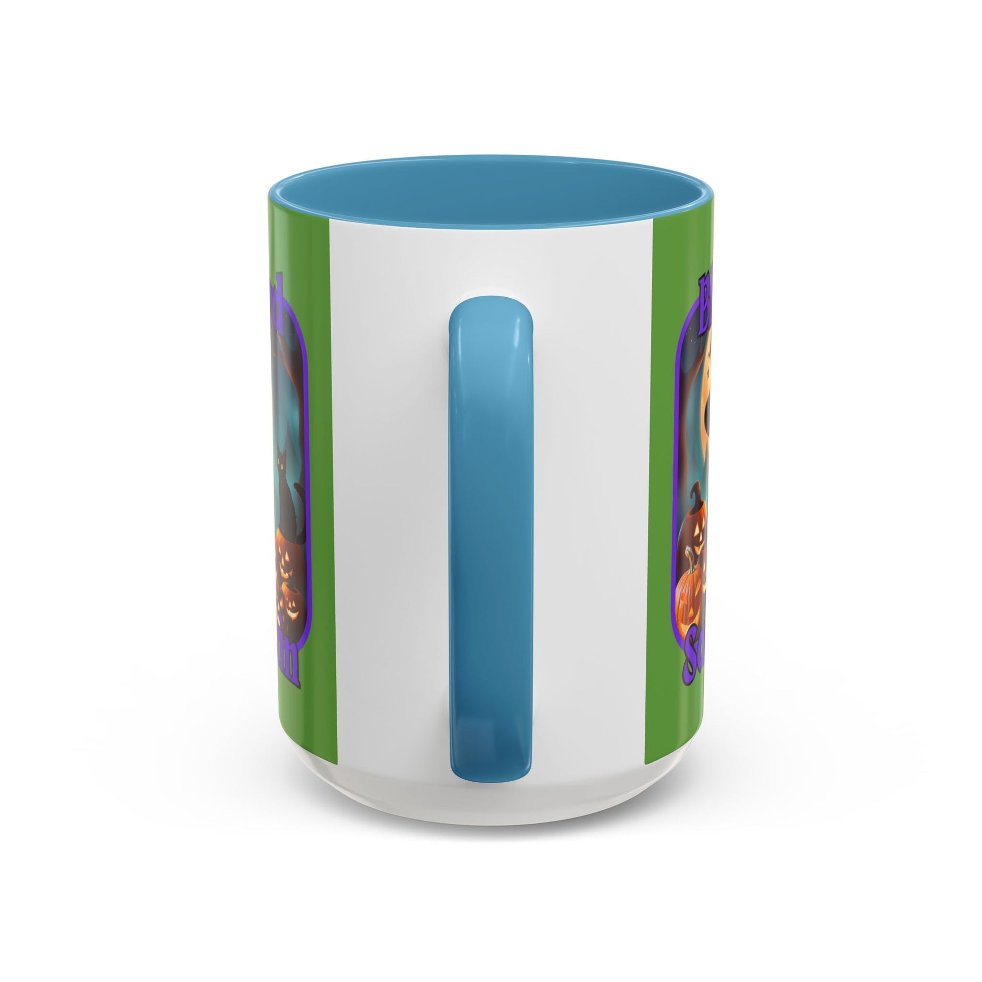 Blessed Samhain Cute Witch PRfont Accent Mug by cypherpunkgear – cypherpunkgear.com | Cypherpunk Merch