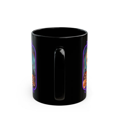 Blessed Samhain Cute Witch PRfont Black Mug by cypherpunkgear – cypherpunkgear.com | Cypherpunk Merch
