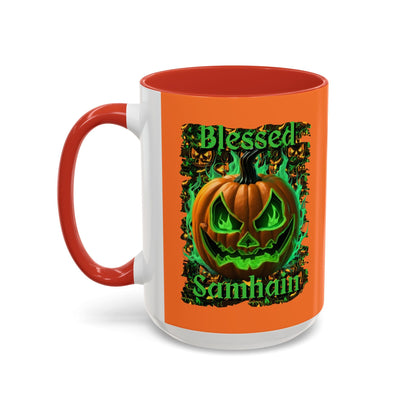 Blessed Samhain Green Jack Accent Mug by cypherpunkgear – cypherpunkgear.com | Cypherpunk Merch