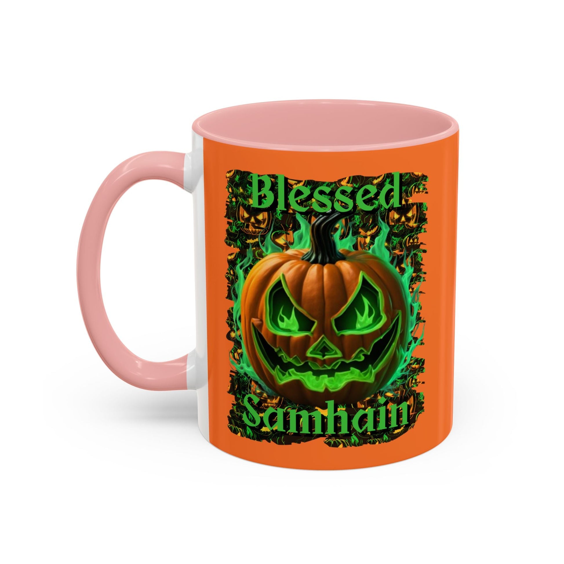 Blessed Samhain Green Jack Accent Mug by cypherpunkgear – cypherpunkgear.com | Cypherpunk Merch