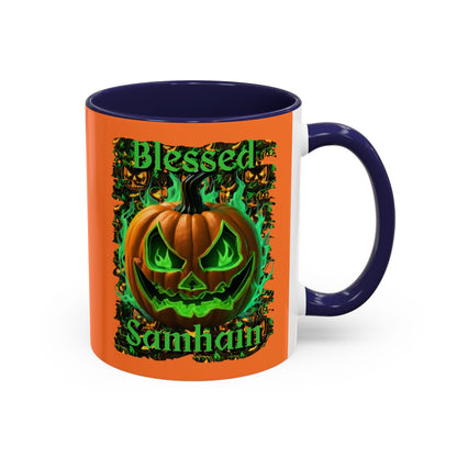 Blessed Samhain Green Jack Accent Mug by cypherpunkgear – cypherpunkgear.com | Cypherpunk Merch