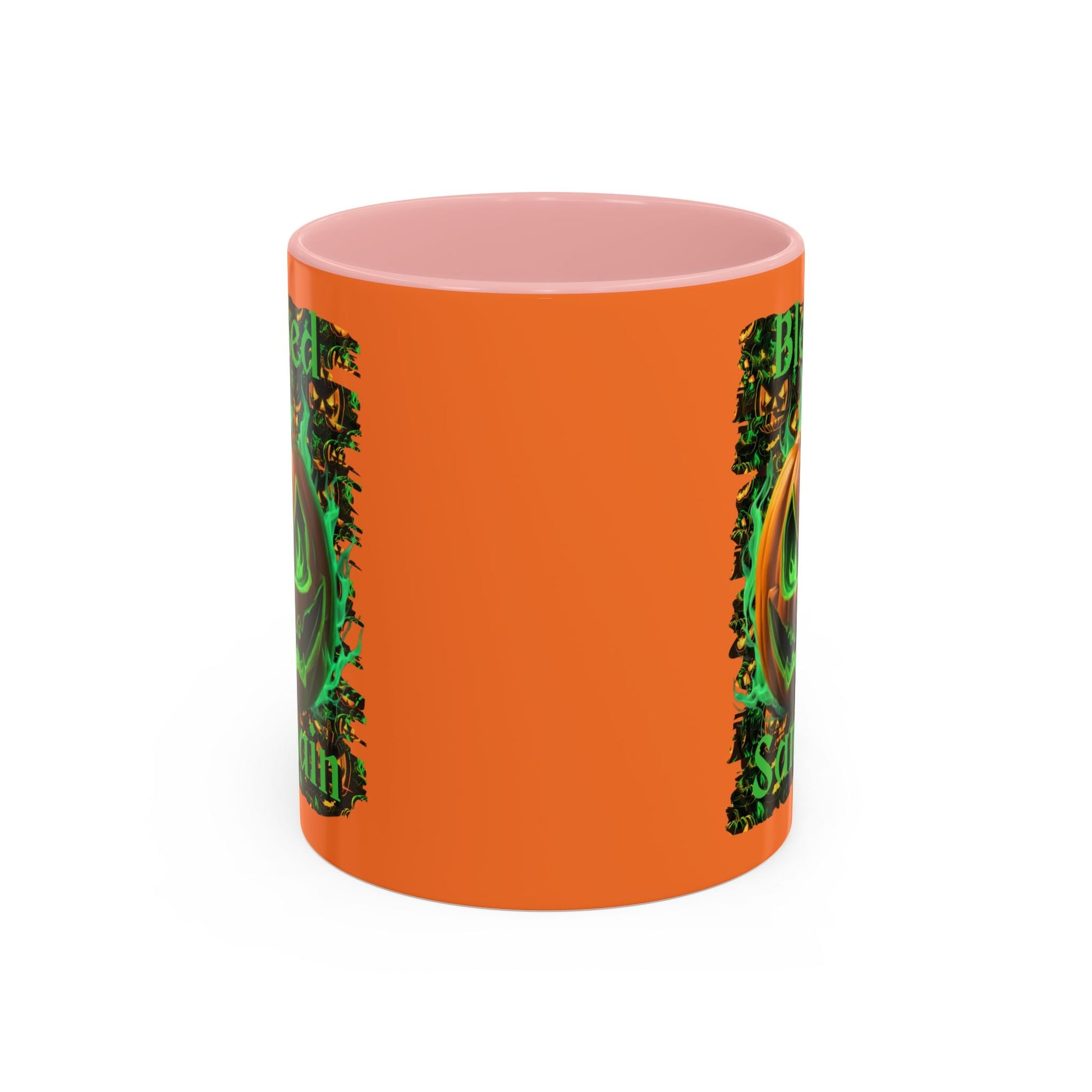 Blessed Samhain Green Jack Accent Mug by cypherpunkgear – cypherpunkgear.com | Cypherpunk Merch