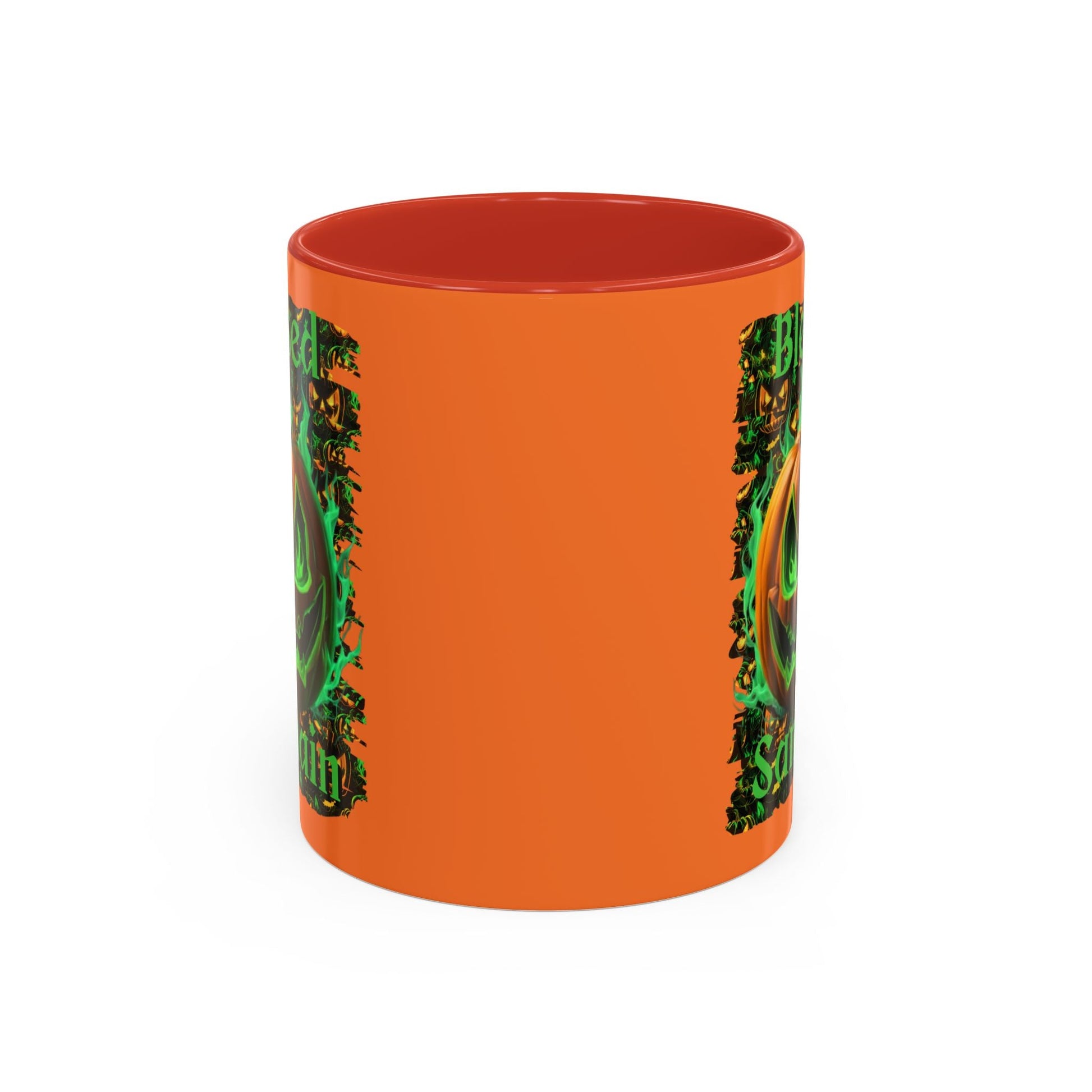 Blessed Samhain Green Jack Accent Mug by cypherpunkgear – cypherpunkgear.com | Cypherpunk Merch