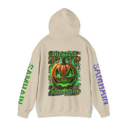 Blessed Samhain Green Jack Hoodie Unisex Hooded Sweatshirt by cypherpunkgear – cypherpunkgear.com | Cypherpunk Merch