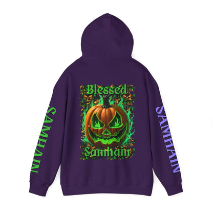Blessed Samhain Green Jack Hoodie Unisex Hooded Sweatshirt by cypherpunkgear – cypherpunkgear.com | Cypherpunk Merch