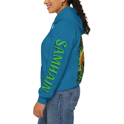 Blessed Samhain Green Jack Hoodie Unisex Hooded Sweatshirt by cypherpunkgear – cypherpunkgear.com | Cypherpunk Merch