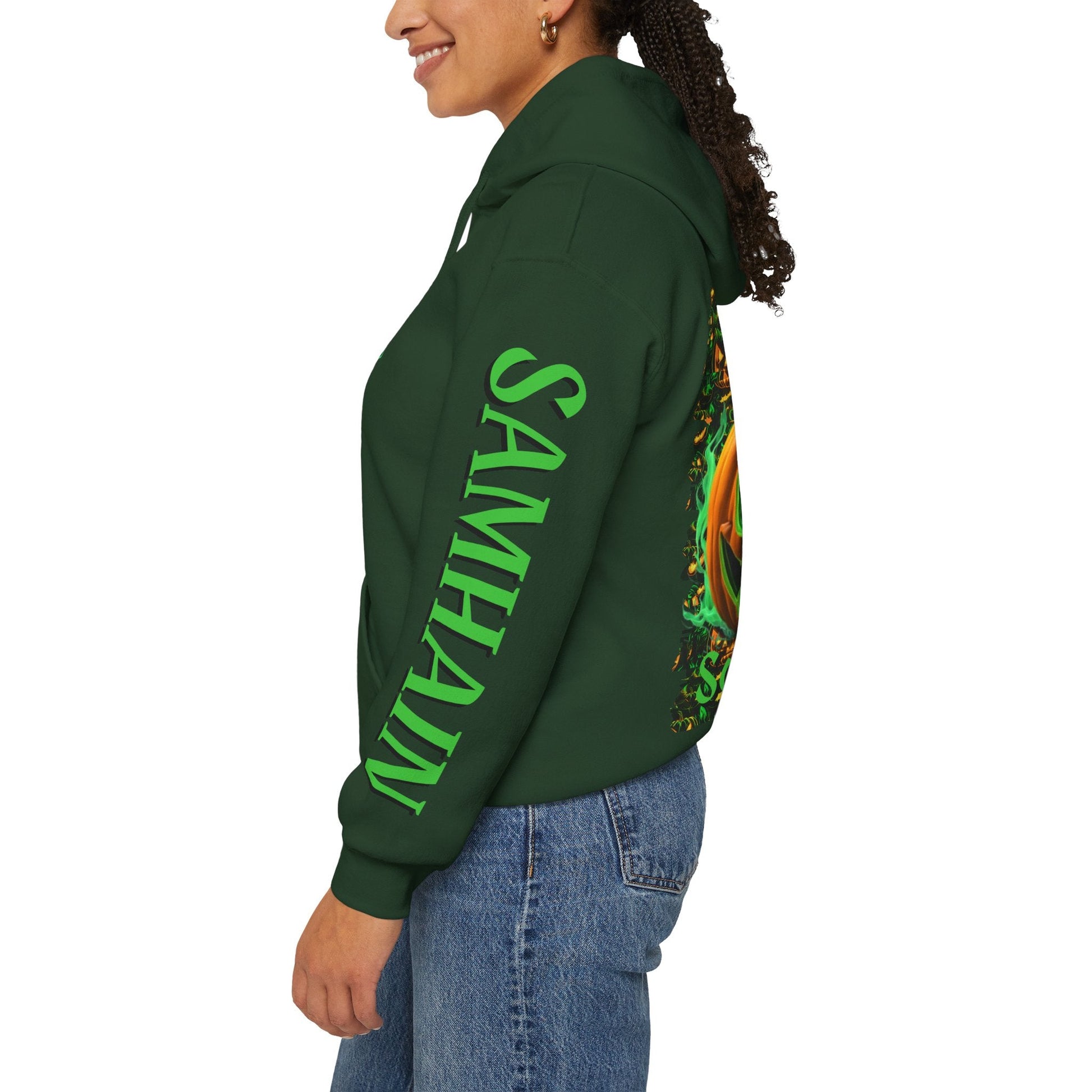 Blessed Samhain Green Jack Hoodie Unisex Hooded Sweatshirt by cypherpunkgear – cypherpunkgear.com | Cypherpunk Merch