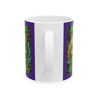 Blessed Samhain Green Jack Purple Mug by cypherpunkgear – cypherpunkgear.com | Cypherpunk Merch