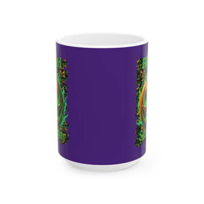 Blessed Samhain Green Jack Purple Mug by cypherpunkgear – cypherpunkgear.com | Cypherpunk Merch